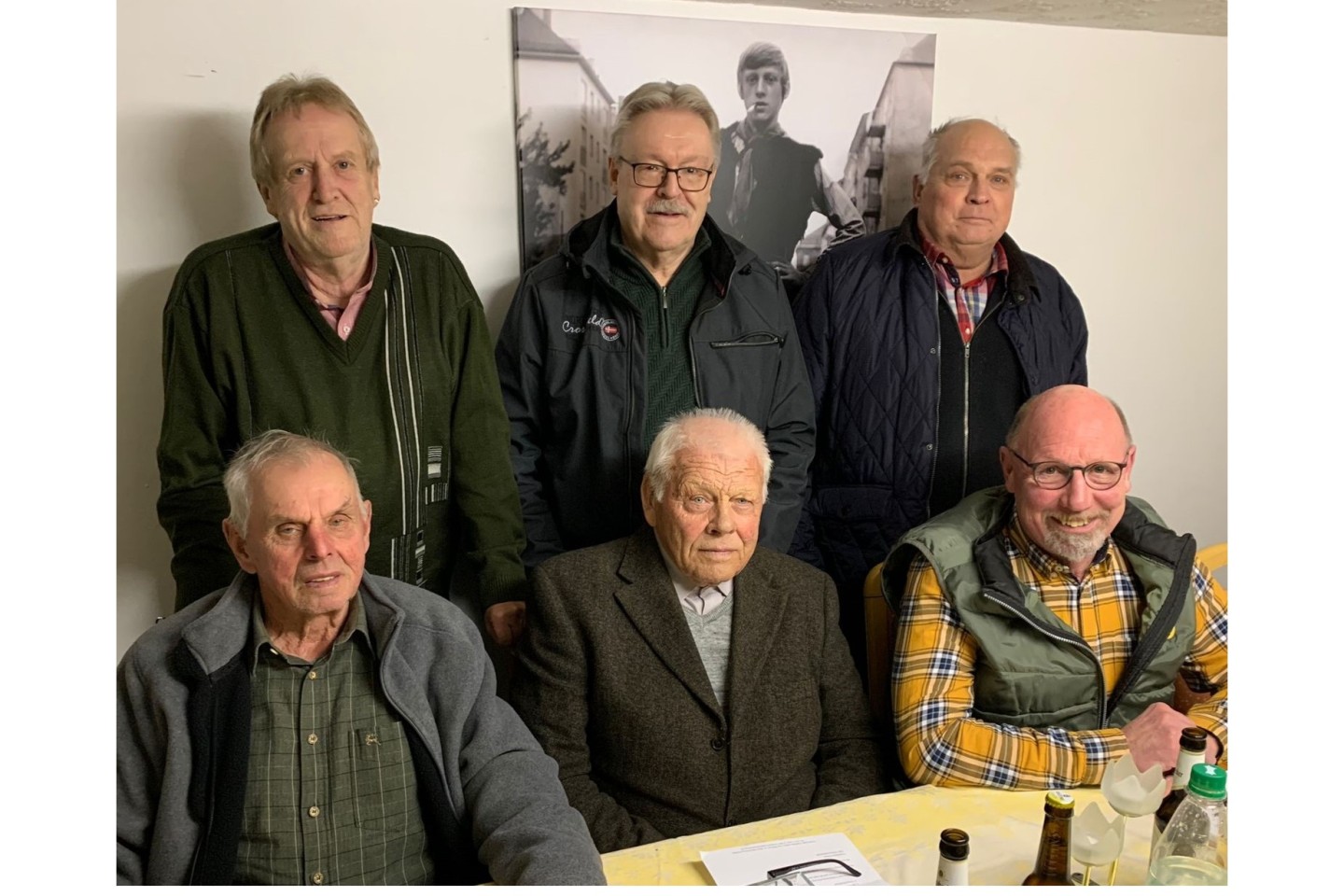 Foto v.l. oben: Friedhelm Möller, Achim Möller, Hubert Breker (†), unten v.l. Alfons Menne, Wigbert Wiechers und Klaus-Jürgen Egeling 