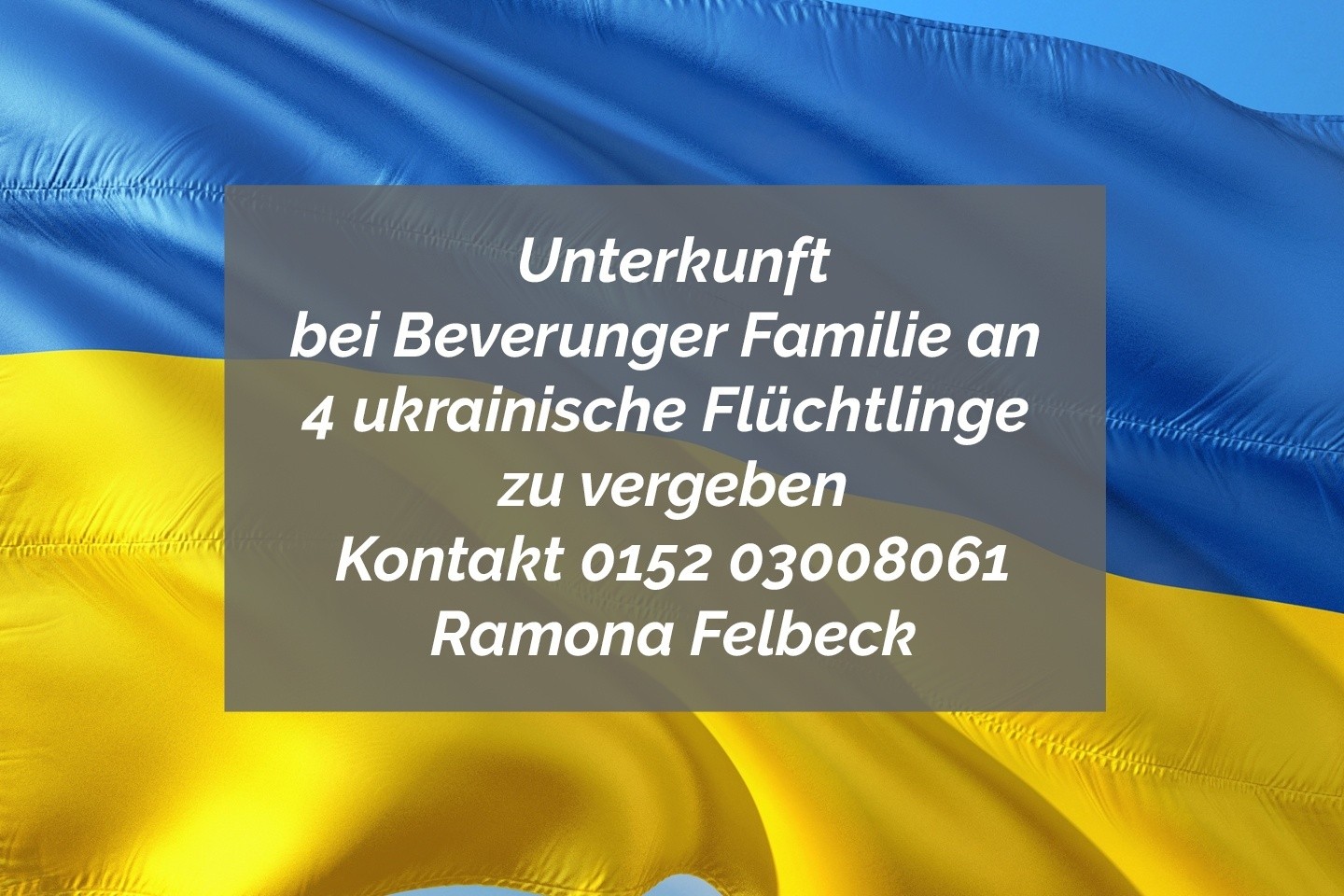 Unterkunft bei Beverunger Familie für 4 ukrainische Flüchtlinge zu vergeben