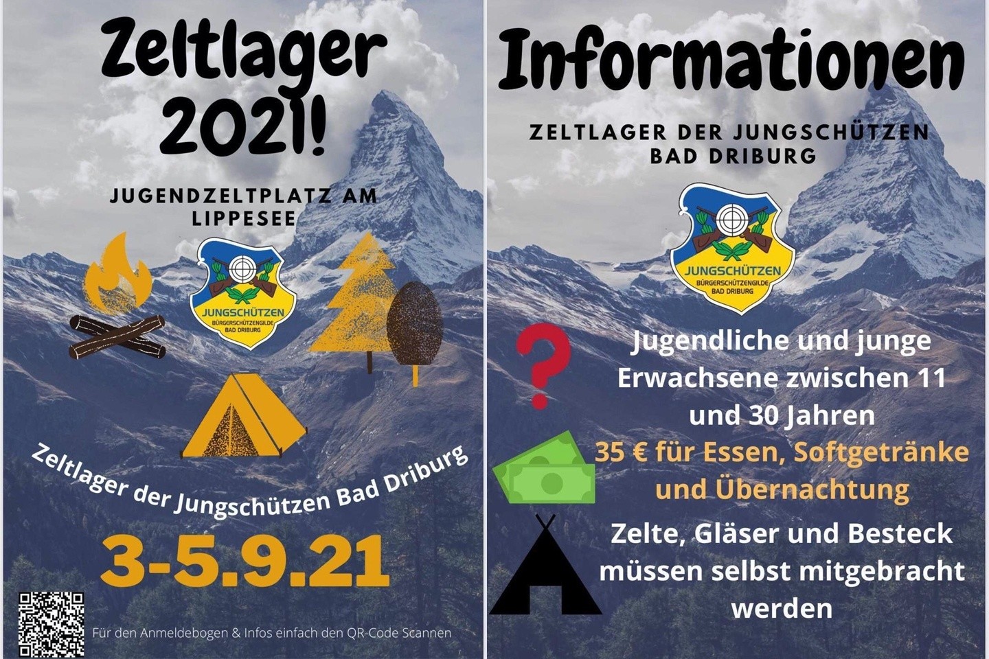 Zeltlager 2021 der Jungschützen Bad Driburg vom 03.-05.09.2021