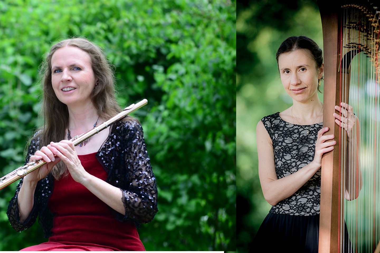 Das Duo Sabine Dreier/Flöte und Mónica Rincôn/Harfe 