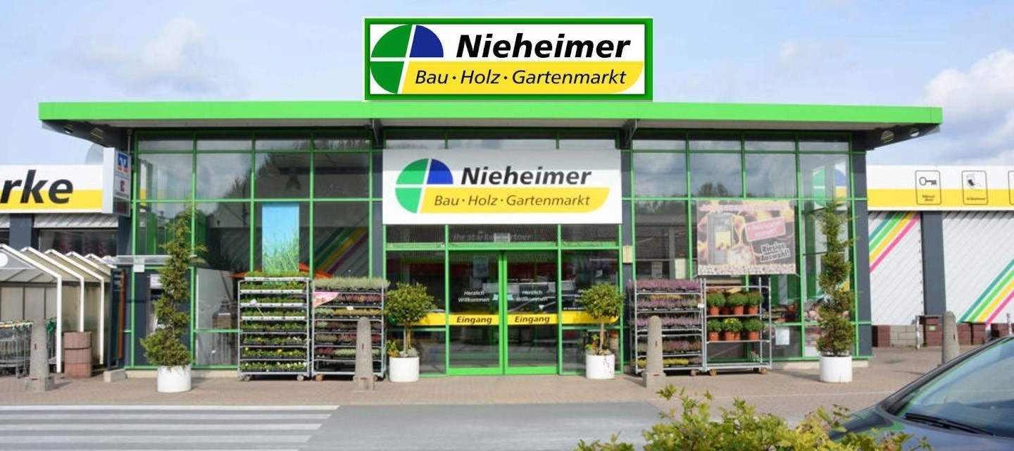 Frontansicht Nieheimer Baumarkt Logo