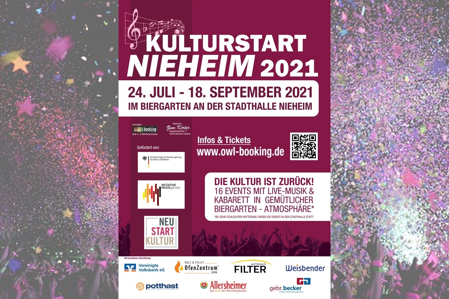 Kulturstart Nieheim 2021 – Endlich geht es wieder los!
