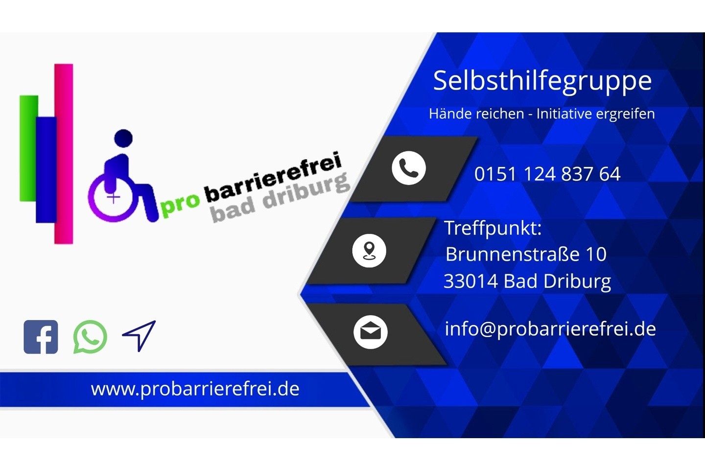 Selbsthilfegruppe Pro barrierefrei Kontaktdaten Logo