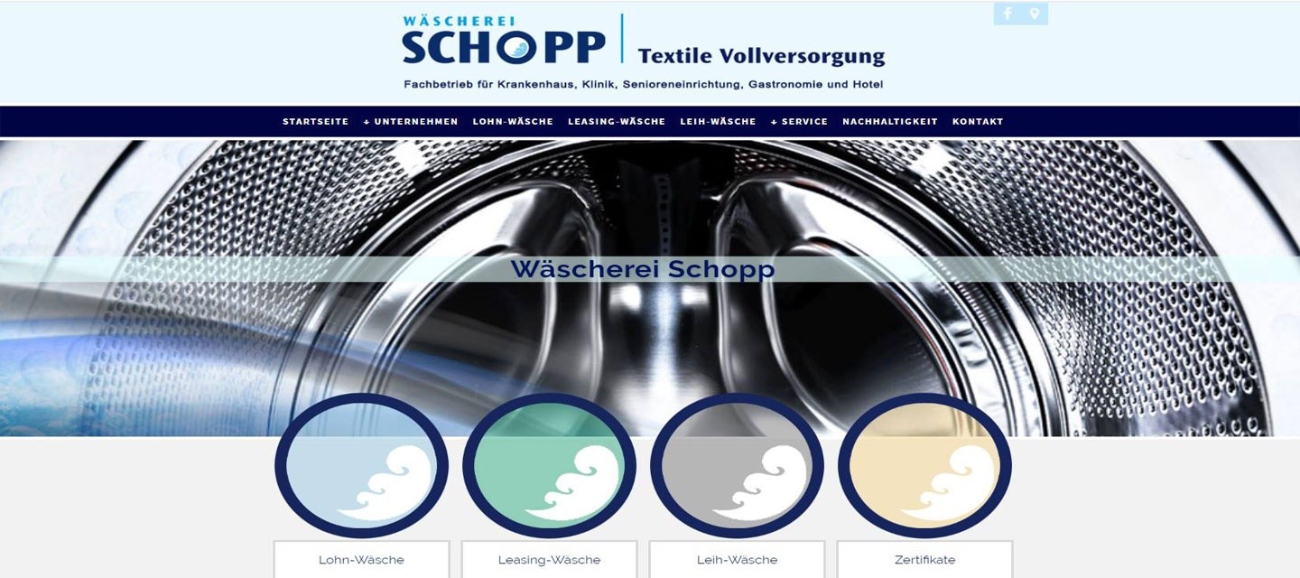 Wäscherei Schopp Textile Vollversorgung Webseite Logo