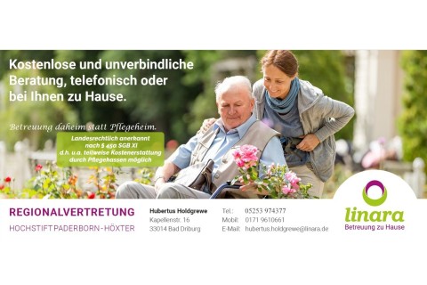 Linara Regionalvertretung- Betreuung zu Hause - Hochstift / Kassel / Detmold