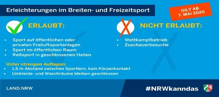 NRW Erleichterungen bis 30.05.2020