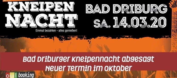 Bad Driburger Kneipennacht abgesagt Neuer Termin im Oktober 