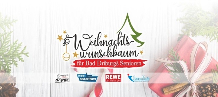Weihnachtswunschbaum für Bad Driburg's Senioren mit Logos