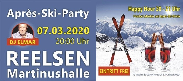 Heute Abend 20:00 Uhr - Après - Ski -Party in Reelsen mit DJ Elmar