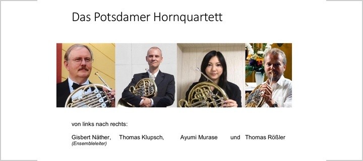 Das Potsdamer Hornquartett gibt ein Konzert in Bad Driburg Foto Hornquartett