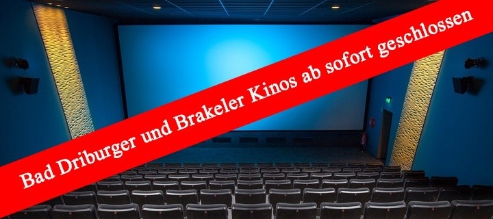 Die Gesundheit geht vor, deshalb bleiben die Kinos in Bad Driburg und Brakel bleiben ab sofort vorübergehend geschlossen.