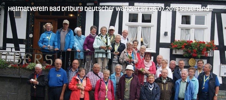 Heimatverein Bad Driburg Deutscher Wandertag Hubert Meiners Sauerland