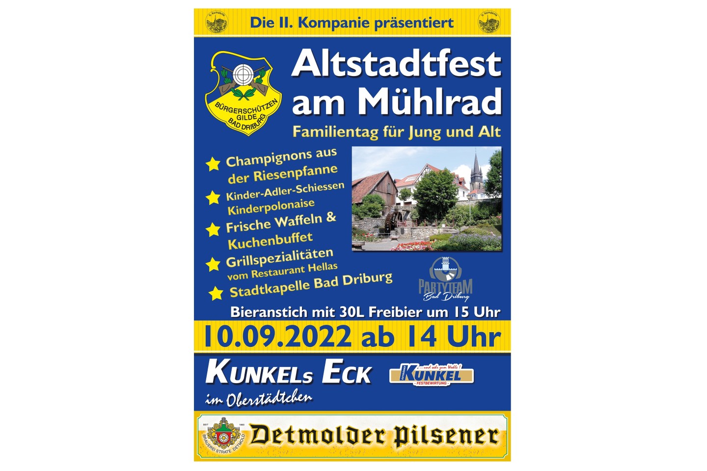 Die II. Kompanie präsentiert: Altstadtfest am Mühlrad - Familientag für Jung und Alt
