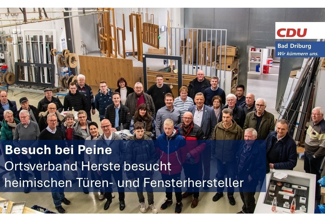 PM: CDU Ortsunion Herste besichtigt Firma Peine