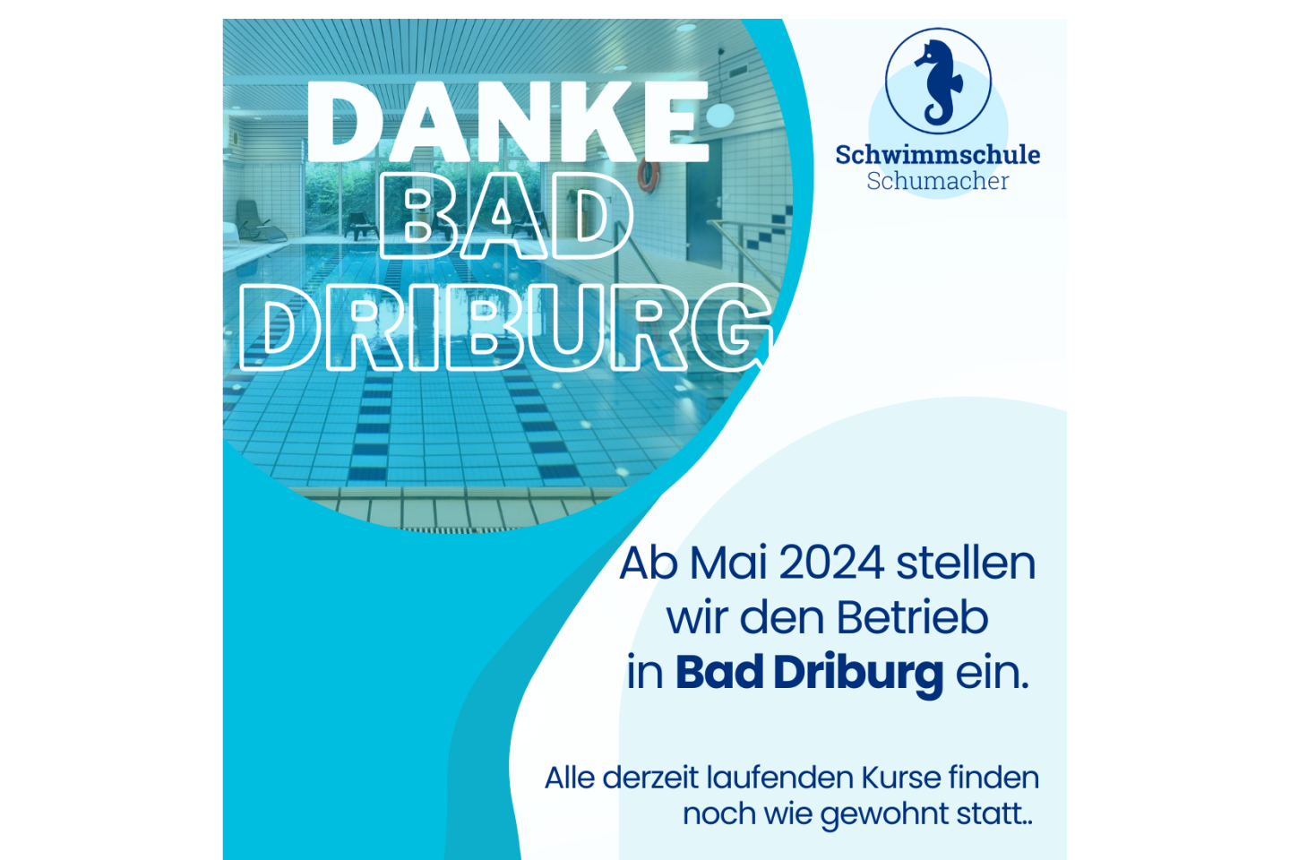 Die Schwimmschule Schumacher stellt ab Mai 2024 den Betrieb in Bad Driburg ein