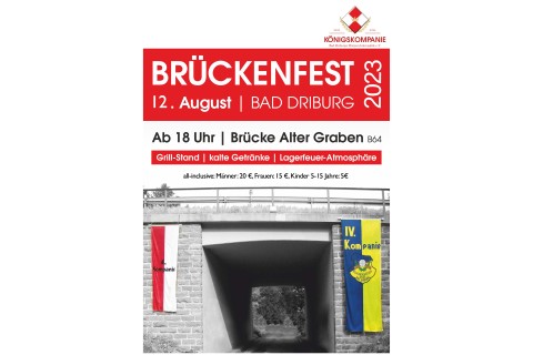 4. Kompanie der Bürgerschützengilde: Brückenfest an der B64-Brücke am 12. August 2023