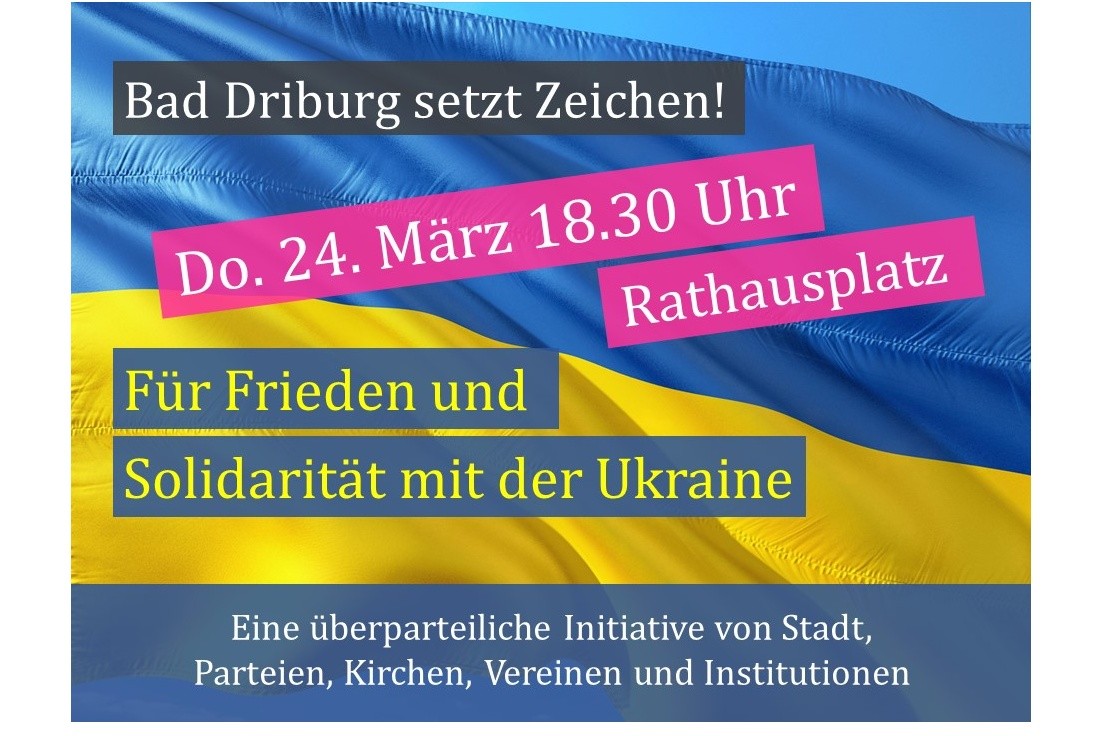 5. Mahnwache in Bad Driburg: Vorstellung Ukraine-Hilfe durch pro barrierefrei e.V.