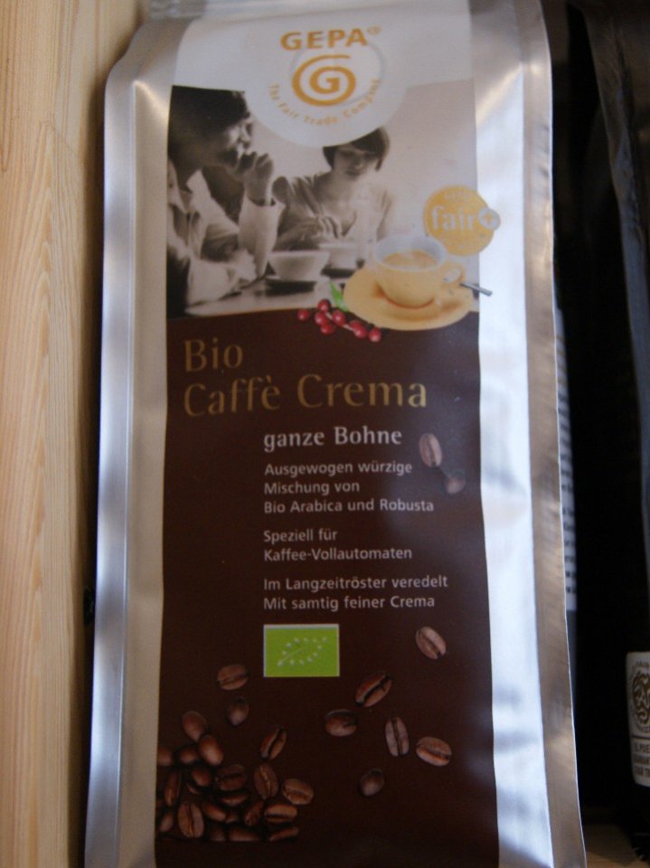 Cafe Crema 250 g Bohnen - Produktbild