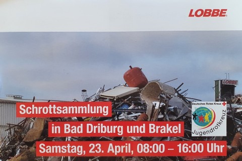 Schrottsammlung in Bad Driburg und Brakel am Samstag, den 23.04.2022 von 08.00 - 16.00 Uhr