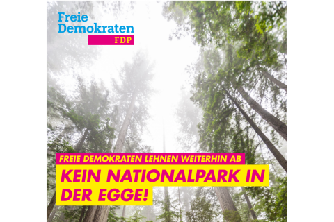 PM: FDP Bad Driburg lehnt einen Nationalpark Teutoburger Wald weiterhin ab