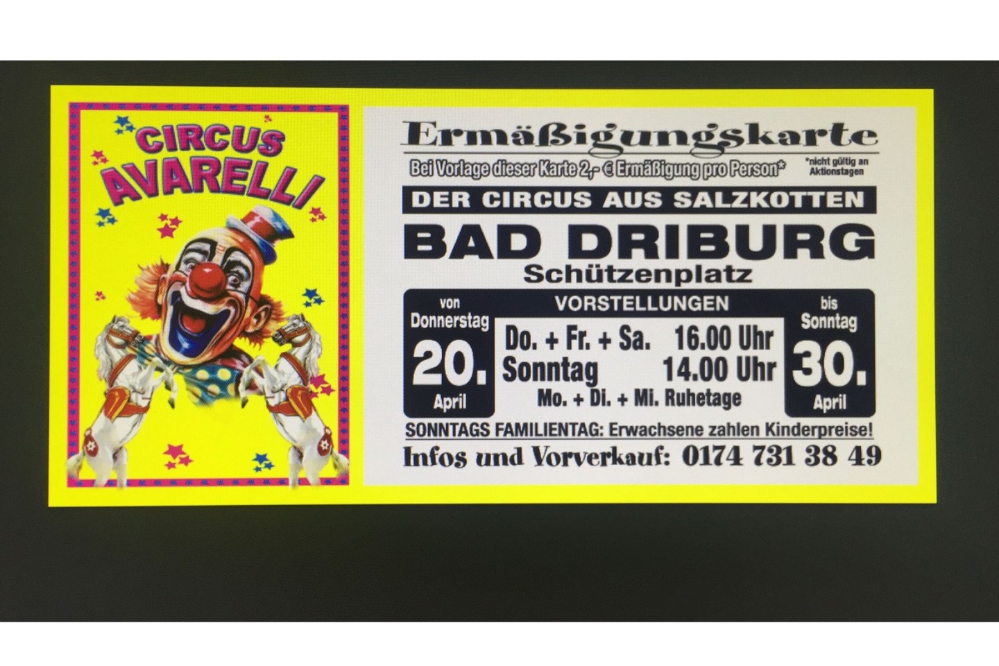 Ganz neu in Bad Driburg - Der Circus Avarelly - donnerstags bis sonntags