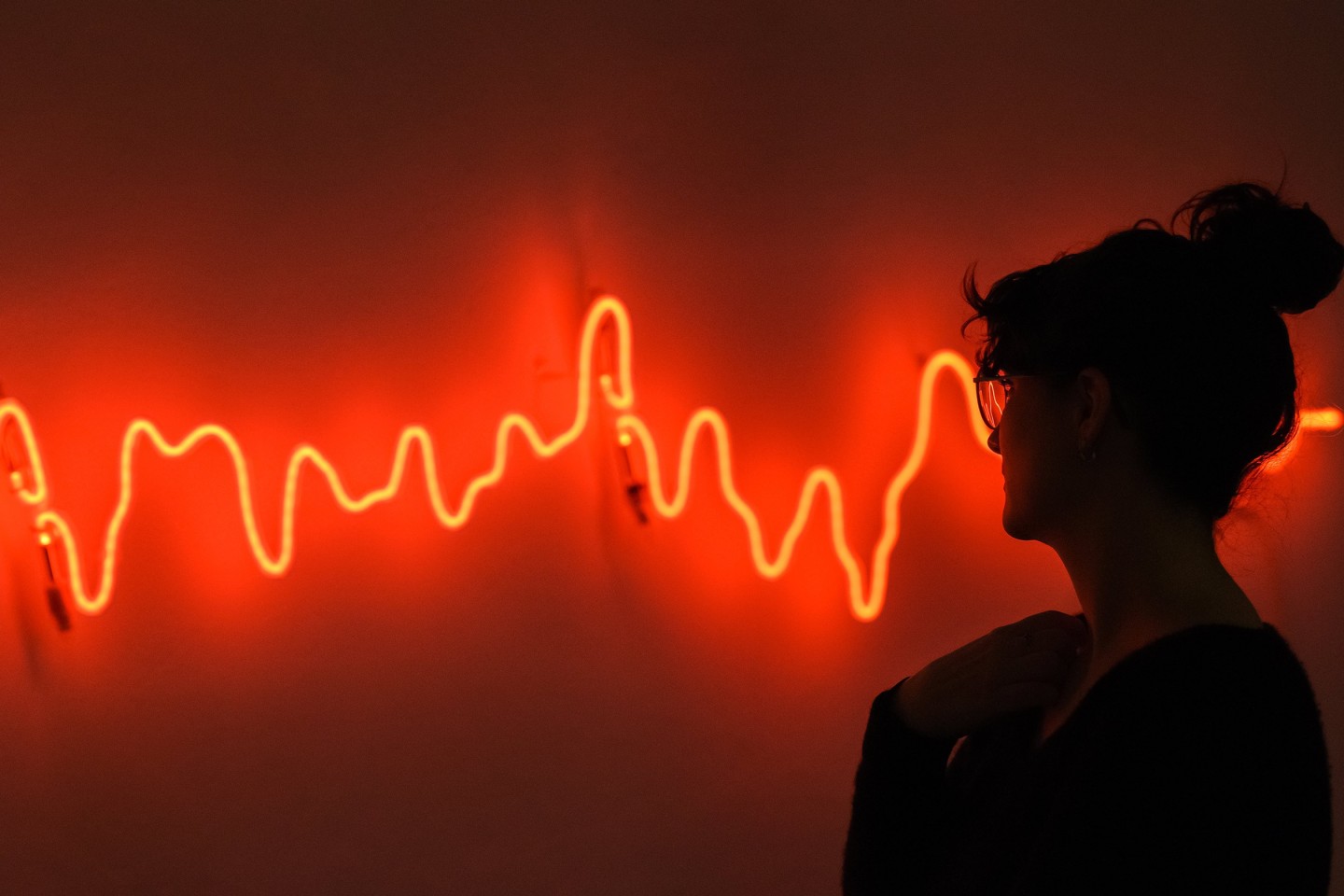 In der Ausstellung Lichtkunst/Kunstlicht zusehen: „Brainwave“ des niederländischen Künstlers Jan van Munster
