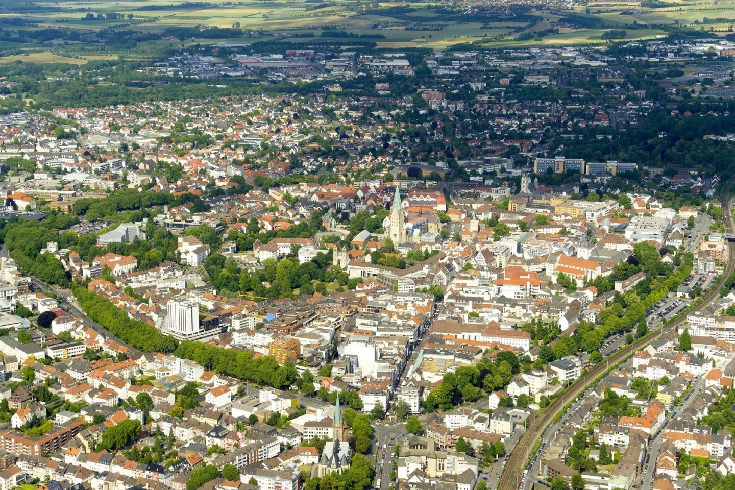 Bild: Luftbild der Stadt Paderborn © Stadt Paderborn