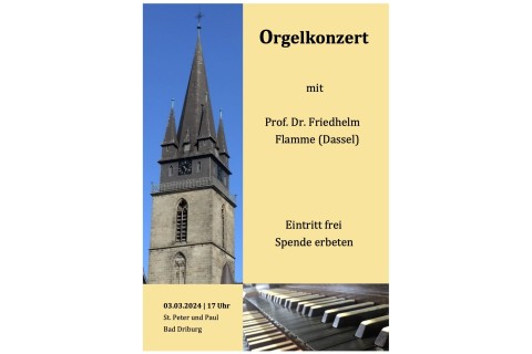 Orgelkonzert mit dem international gefragten Konzertorganisten Prof. Dr. Friedhelm Flamme