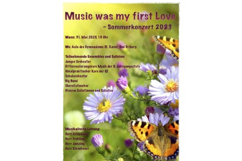 Einladung zum Sommerkonzert am Gymnasium St. Xaver - Motto „Music was my first love“