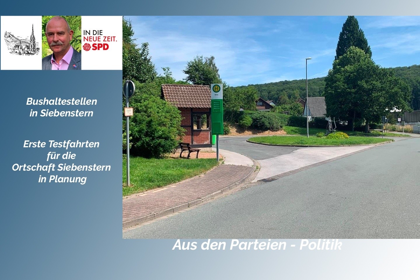 Bushaltestellen in Siebenstern: Erste Testfahrten für die Ortschaft Siebenstern in Planung