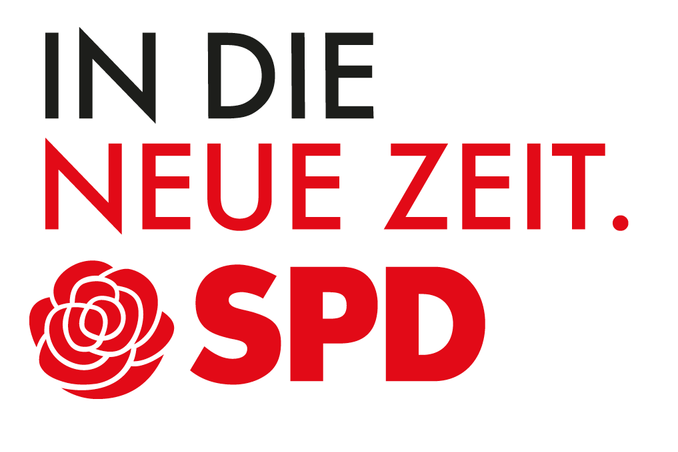 Logo der SPD - In die neue Zeit
