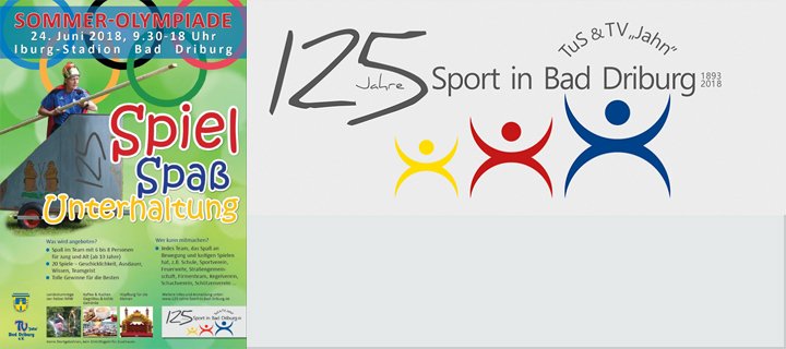 Sommer-Olympiade in Bad Driburg am 24.06.2018 09.30 Uhr - 18.00 Uhr