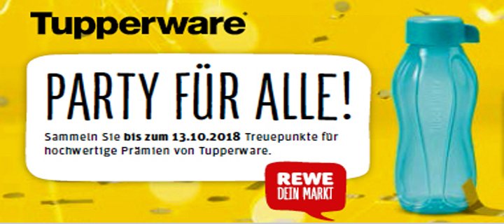 Treuepunkte-Aktion Tupperware bei unserem Partner REWE-Märkte Lars Markus bis 13.10.