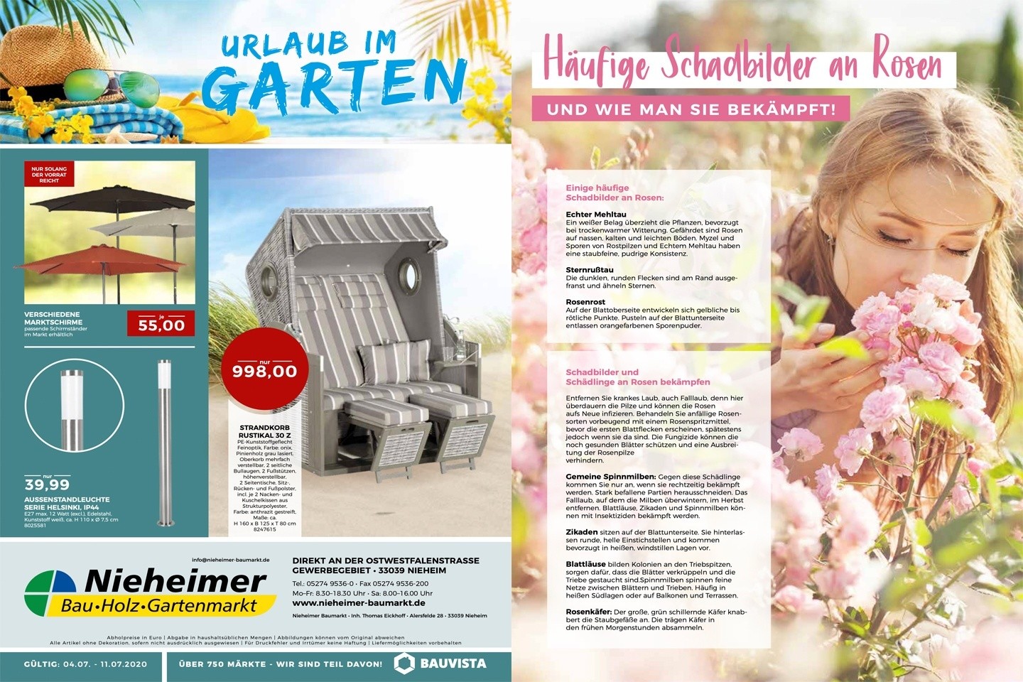 Urlaub im Garten - Sonderangebote unseres Partners Nieheimer Baumarkt