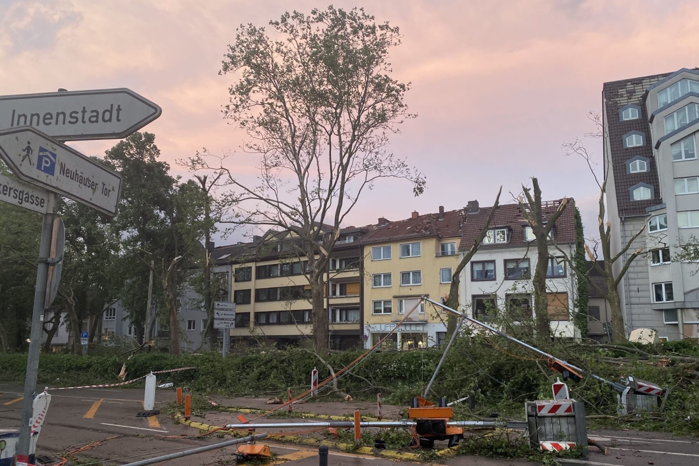 Die Stadt Paderborn wurde schwer getroffen. © Stadt Paderborn