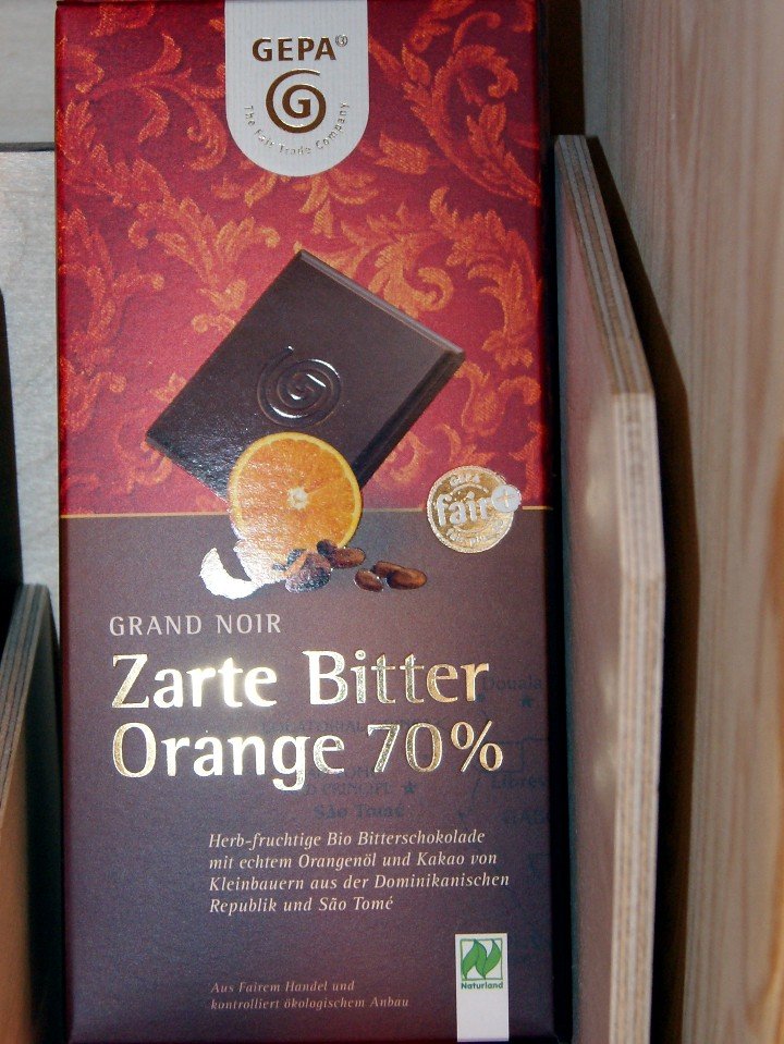 Zarte Bitter Orange 70 % 100 g - Produktbild