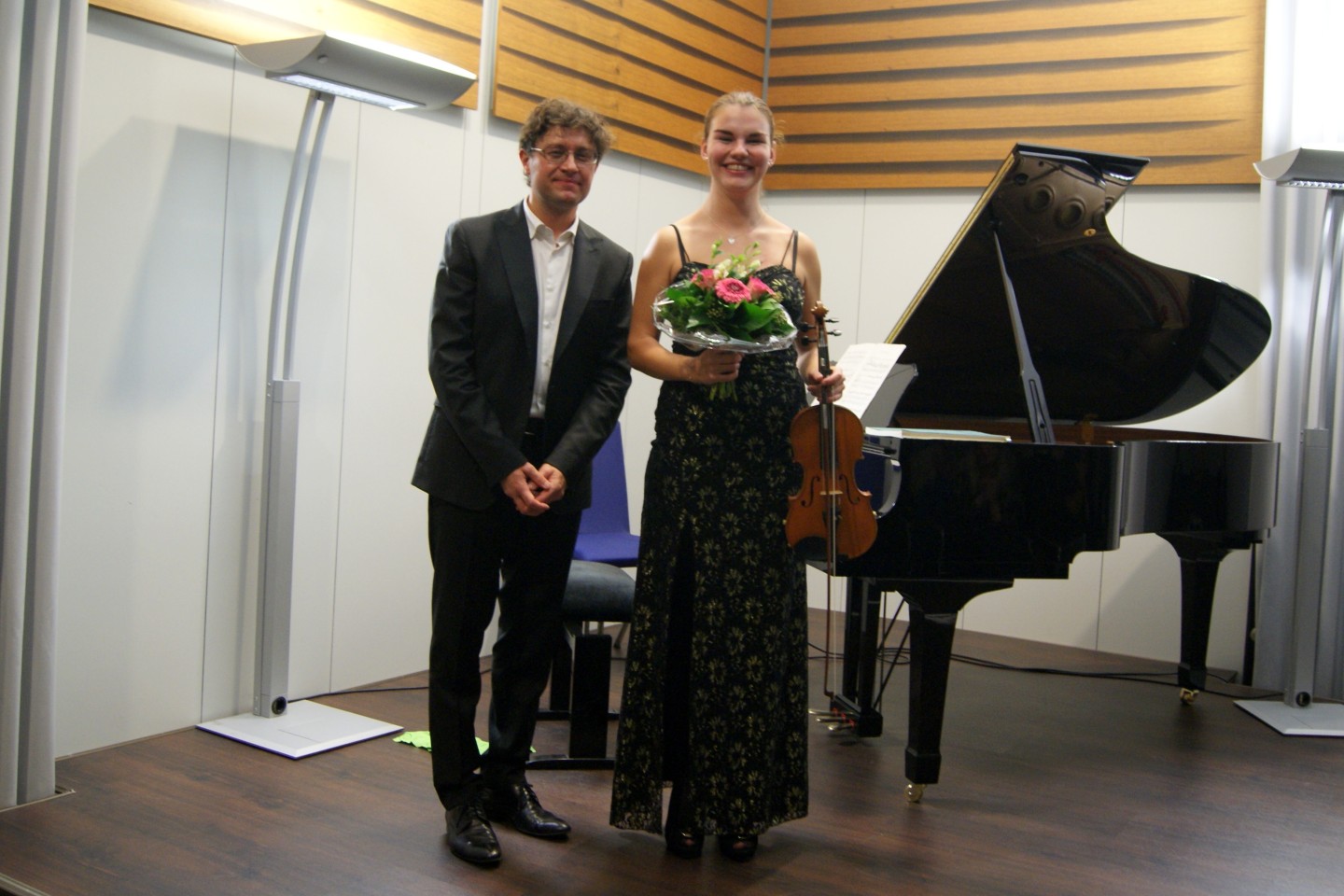 Stargeigerin Olga Šroubková mit dem Konzertpianisten Miroslav Sekera