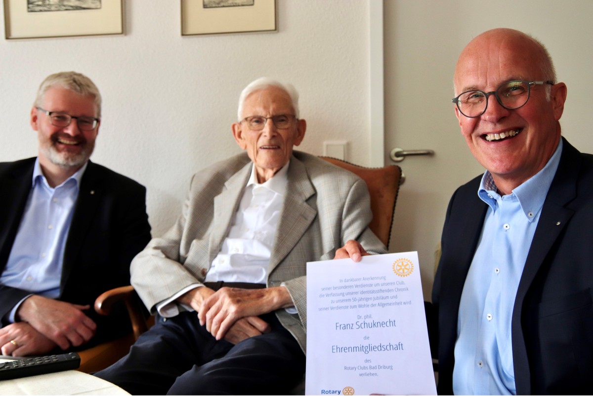 v.l. Bernhard Humborg, Dr. Franz Schuknecht, Günter Köhne